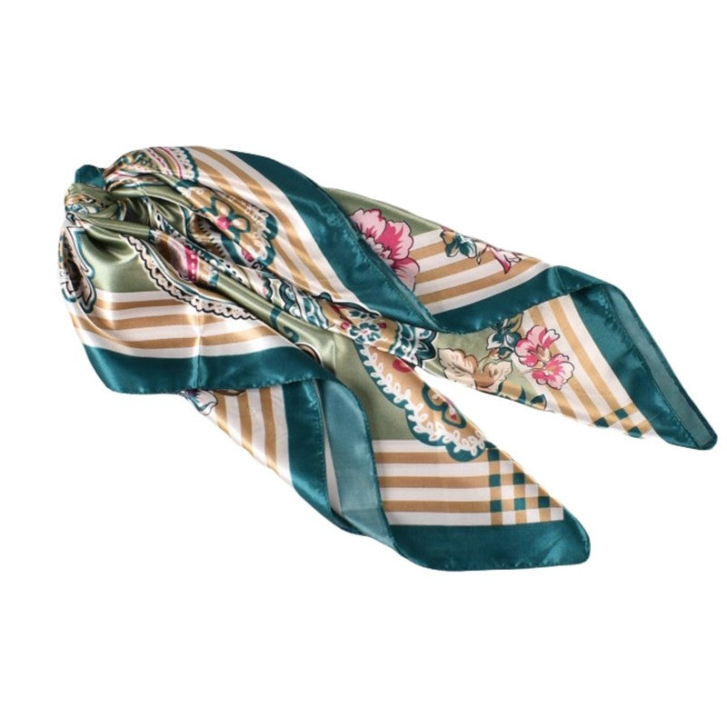 Vintage Botanical Floral Pattern Square Scarf