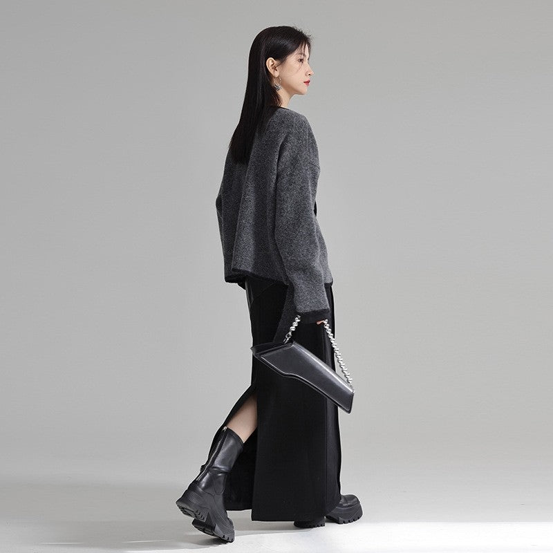 Lace-Up Sweater Coat