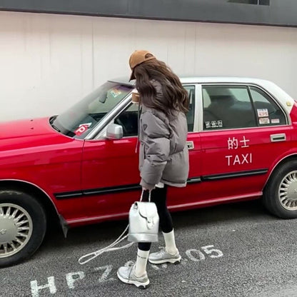 Solid Color Short Cotton Jacket