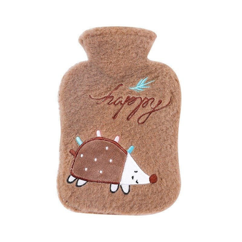 Cartoon Printed Flannelette Cover Infusing Water Hot Water Bag