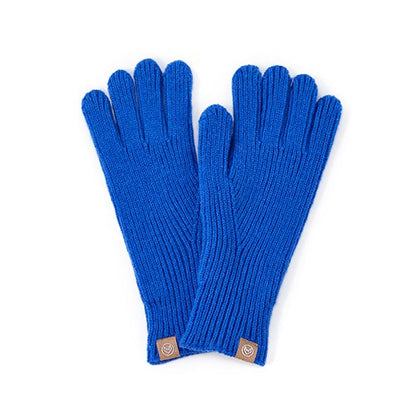 Solid Color Simple Ribbed Lengthen Knit Gloves