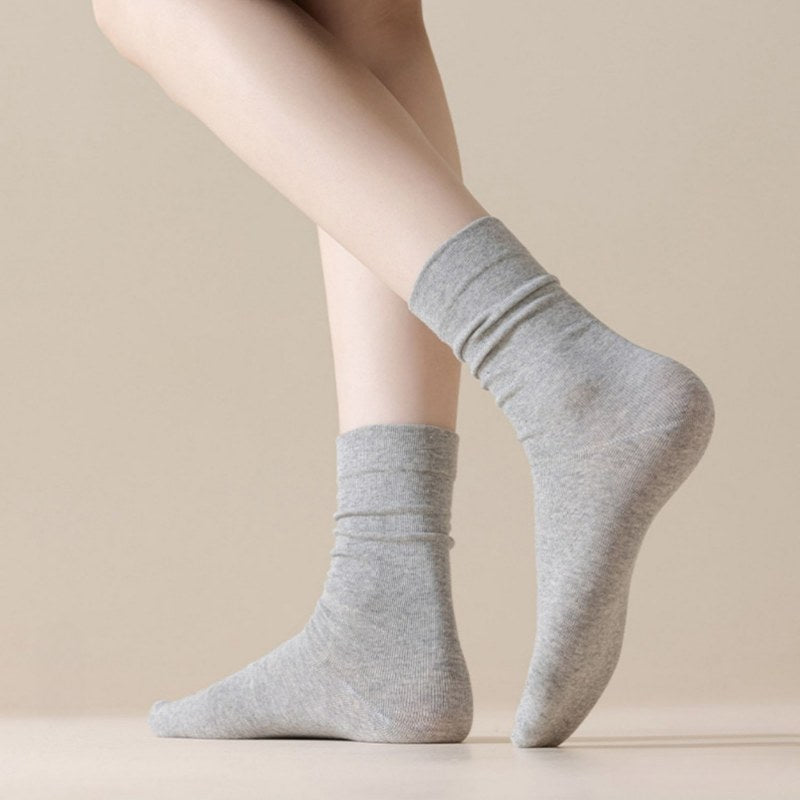 Solid Color Cotton Simple Socks
