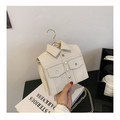 Plain One Shoulder Crossbody Chain Bag