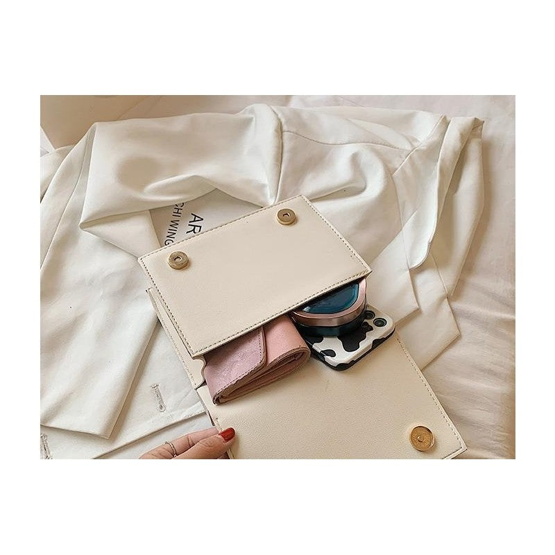 Plain One Shoulder Crossbody Chain Bag