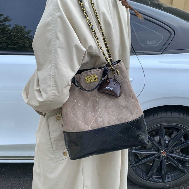 Vintage Crossbody Satchel With Charm