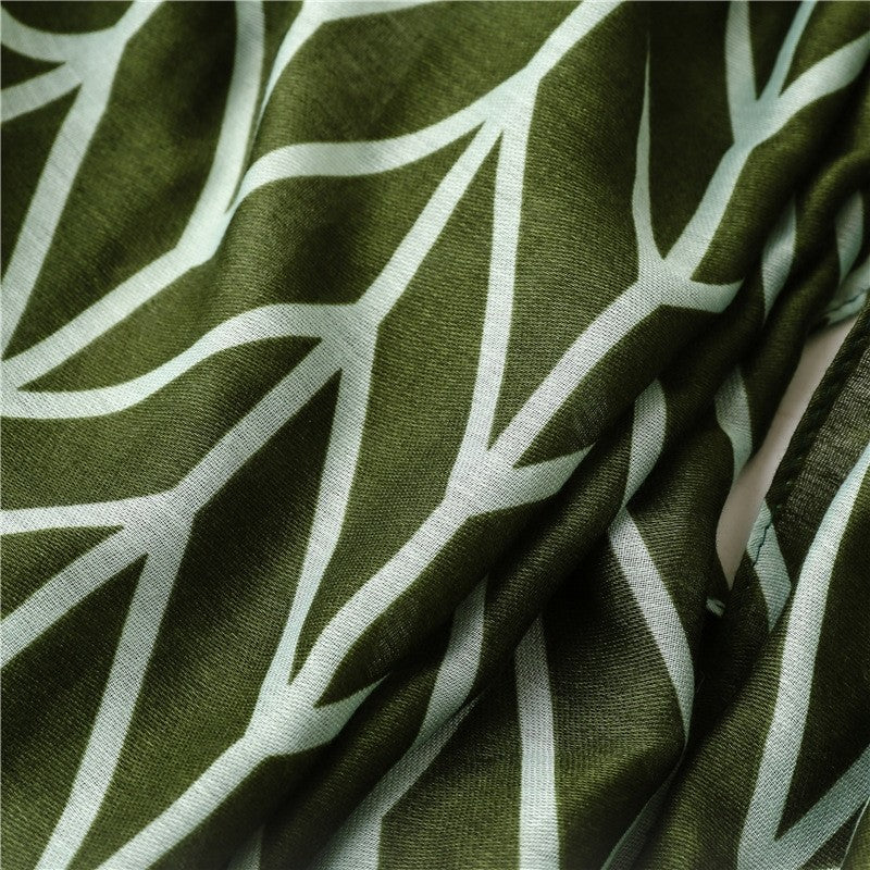 Simple Fashion Tropical Plant Leaf Scarf