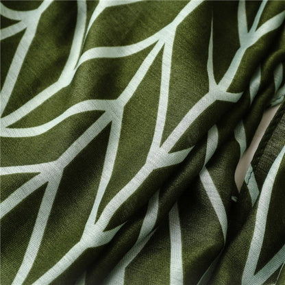 Simple Fashion Tropical Plant Leaf Scarf