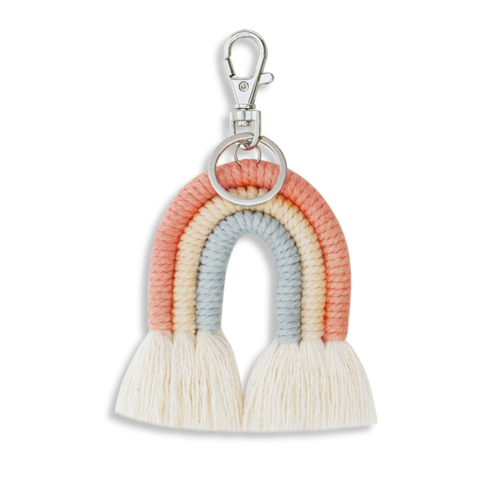 Creative Pendant Bohemian Tassel Bag Pendant Rainbow Keychain