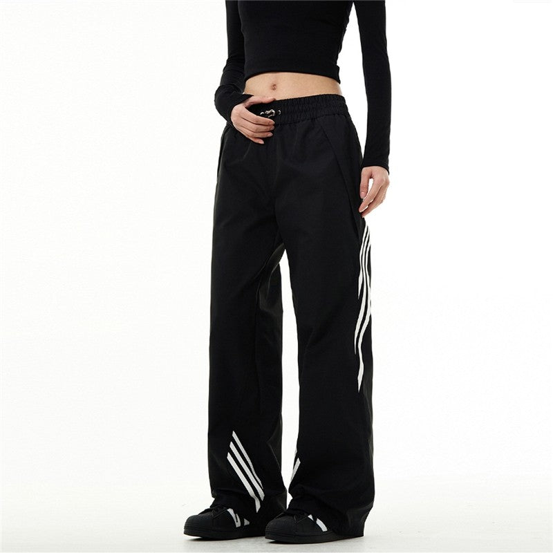 Draped American Striped Sport Pants