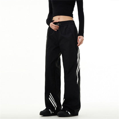 Draped American Striped Sport Pants