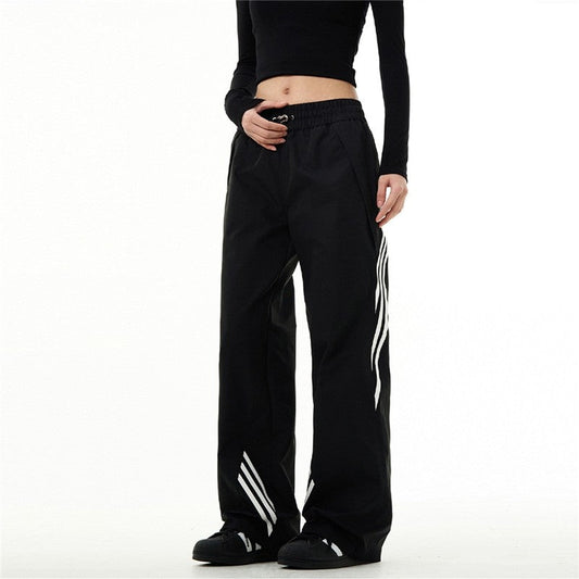 Draped American Striped Sport Pants