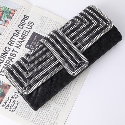 Fashion Chain Square Rhinestone Handbag