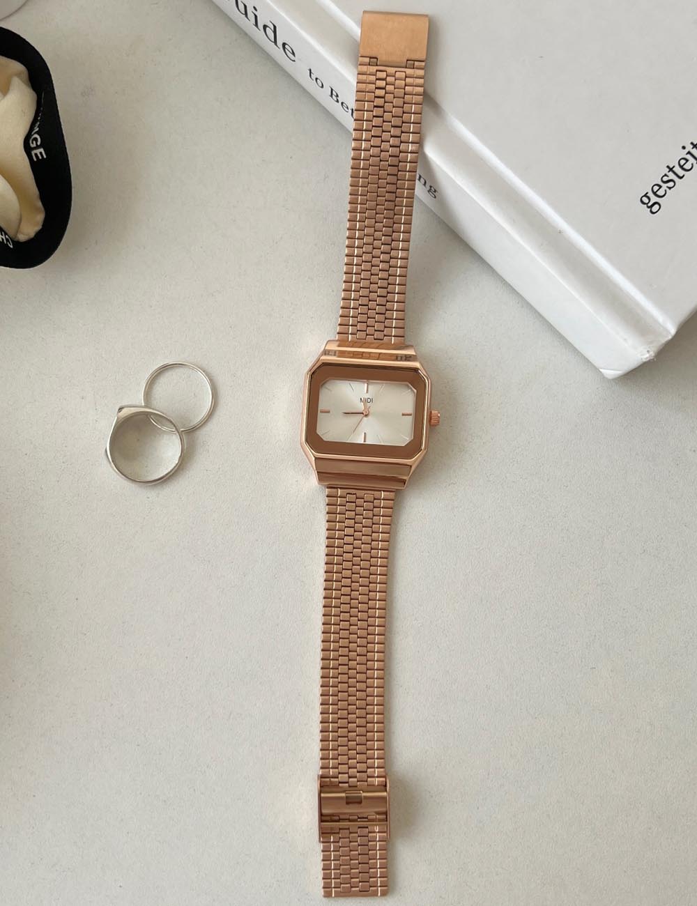 Vintage Square Gold Tone Watch