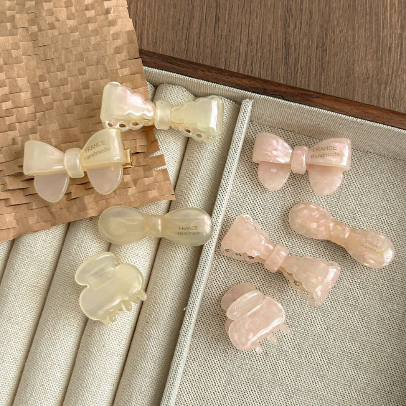 2+Cute Candy Color Bow Knot Small Hair Clips