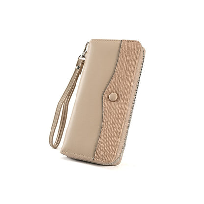 PU Leather Zipper Coin Purse Handbag Cell Phone Bag
