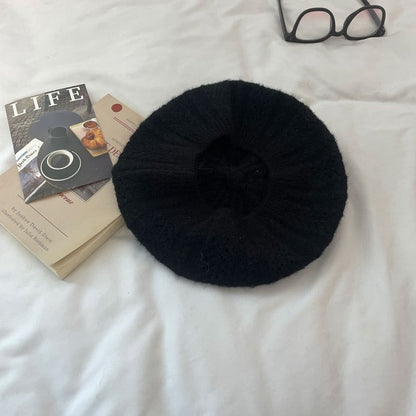 Lace Jacquard Knit Beret