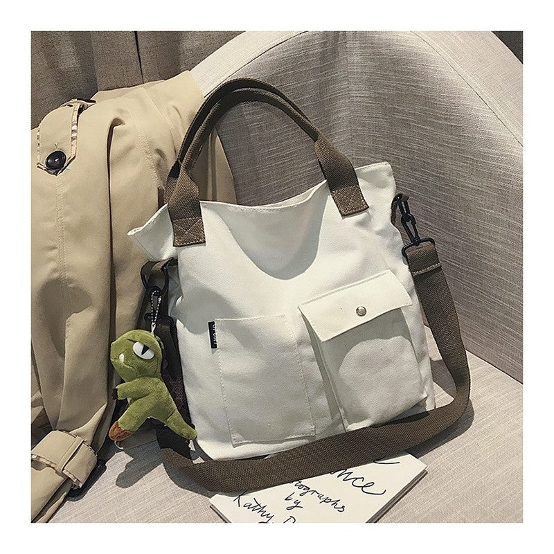 Canvas Large Capacity One-Shoulder Diagonal Handbag