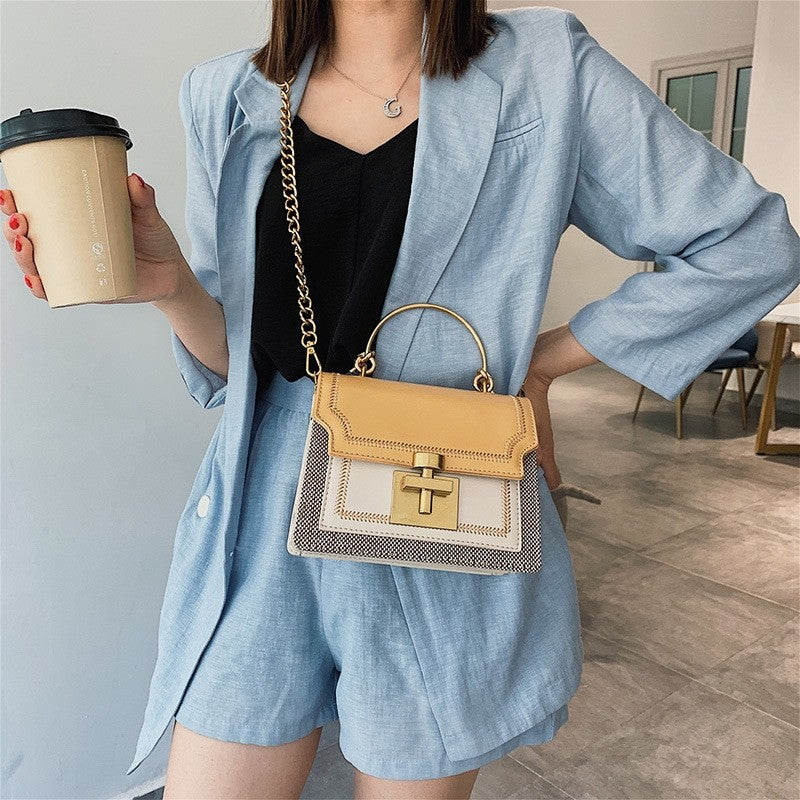 Muticolor Crossbody Chain Rhomboid Square Bag