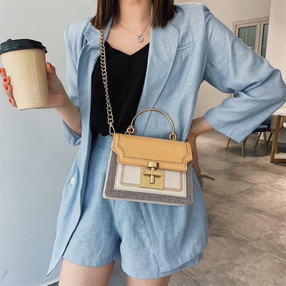 Muticolor Crossbody Chain Rhomboid Square Bag