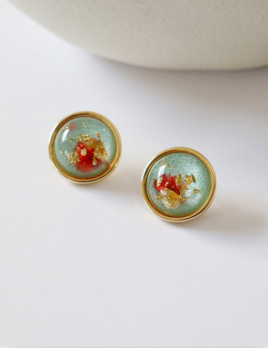 Nature Real Dried Flower Stud Earrings