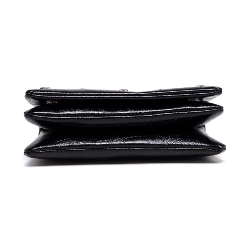 Trendy Rivet Multi-Compartment Shoulder Bag