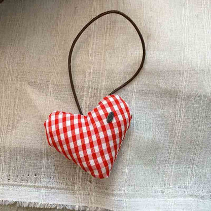 Cute Color Block Heart Keychain Bag Charm