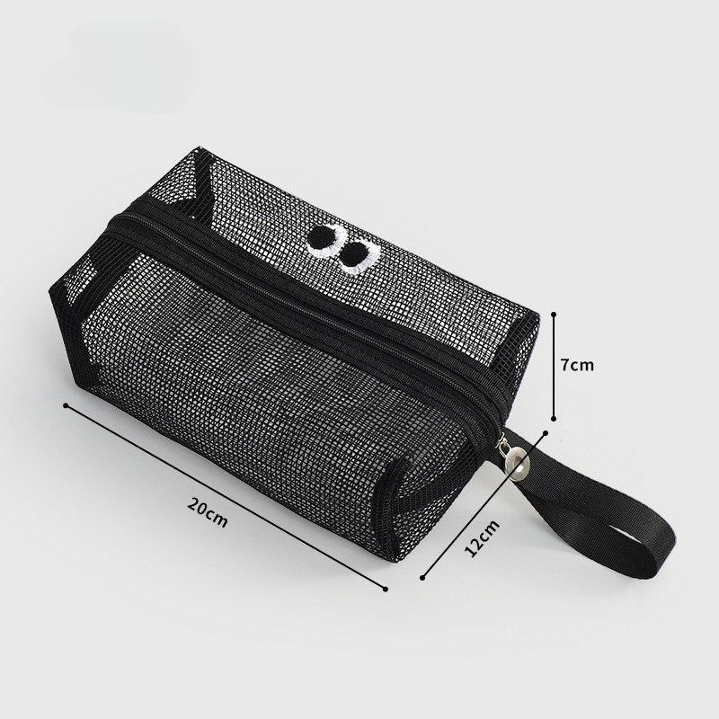 Cute Eyes Simple Portable Mesh Handbags