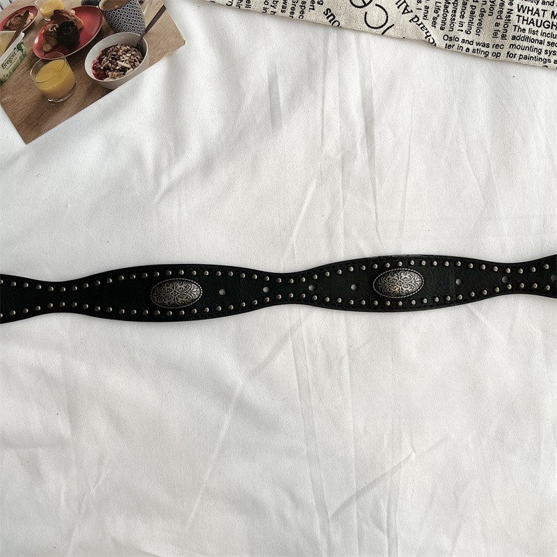 Vintage Metal Punk Adjustable Waist Belt