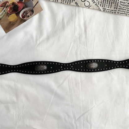 Vintage Metal Punk Adjustable Waist Belt