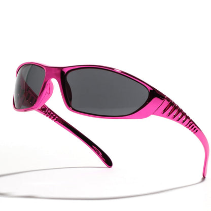 Colourful Hollow-Out Futuristic Sunglasses