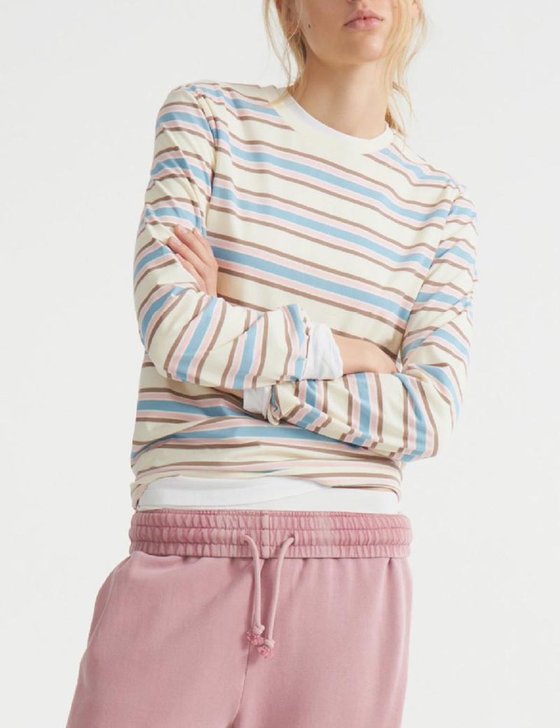 Casual Loose Striped Pullover T-Shirt