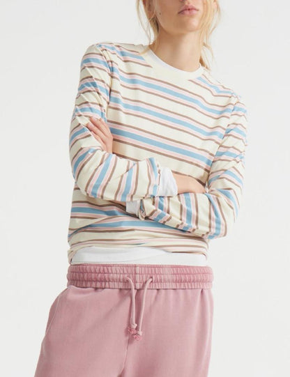 Casual Loose Striped Pullover T-Shirt