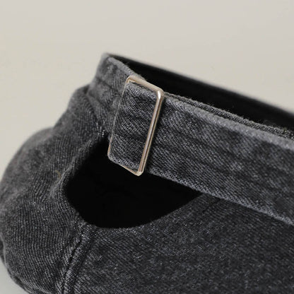 Trendy Denim Solid Color Beret Hat