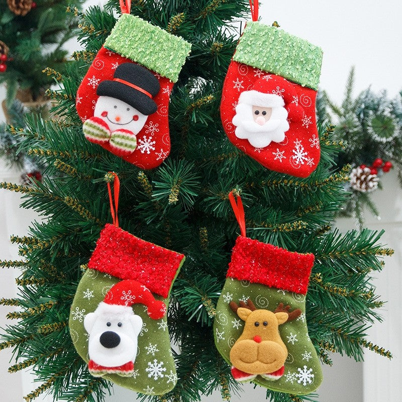 Christmas Socks Gift Bag Small Christmas Socks Pendant Christmas Tree Pendant