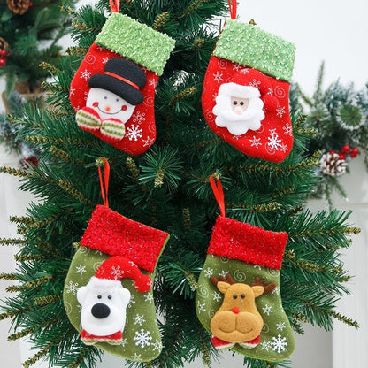 Christmas Socks Gift Bag Small Christmas Socks Pendant Christmas Tree Pendant