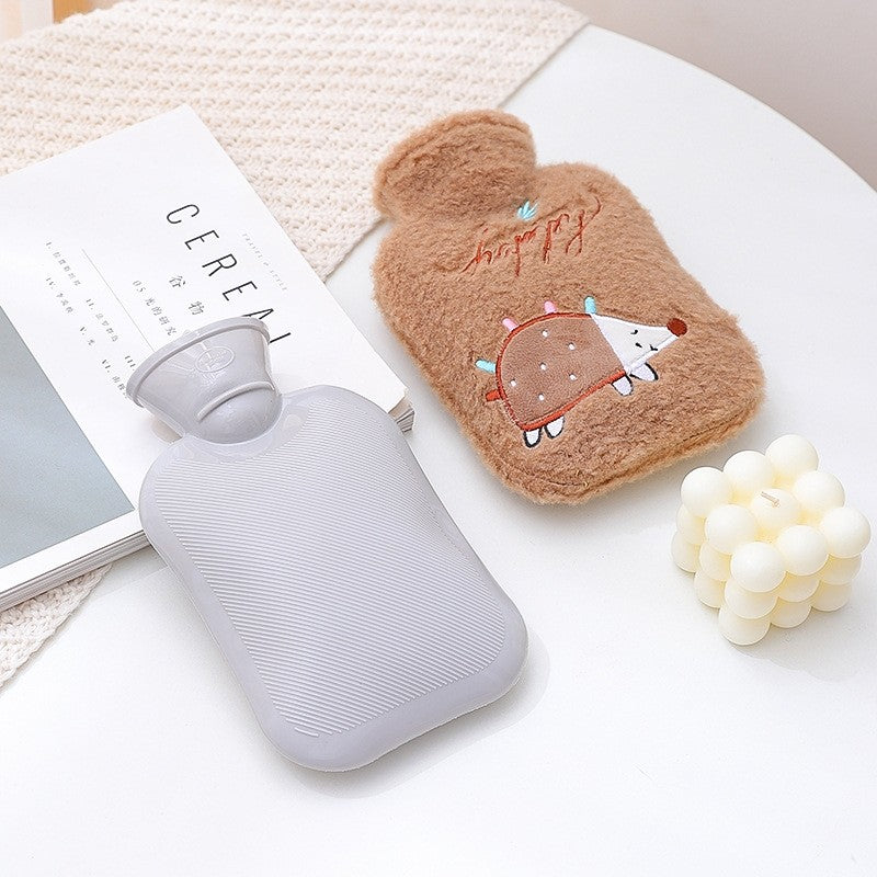 Cartoon Printed Flannelette Cover Infusing Water Hot Water Bag