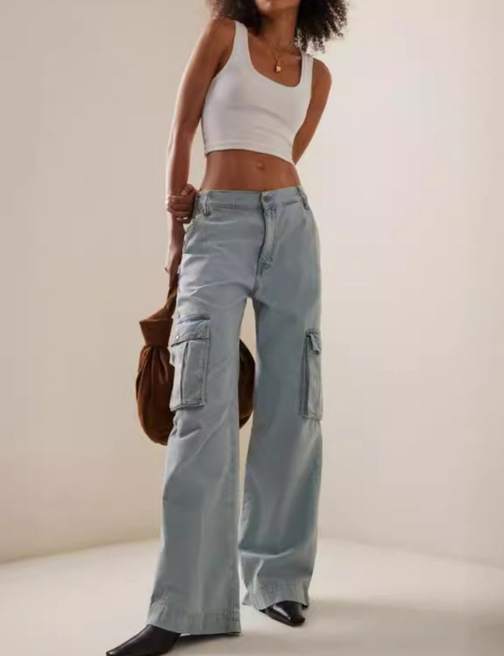 Loose High Waist Denim Jeans Wide Leg Jeans