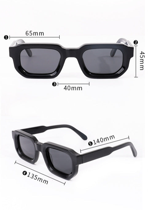 Retro Square Wide Polarized Sunglasses