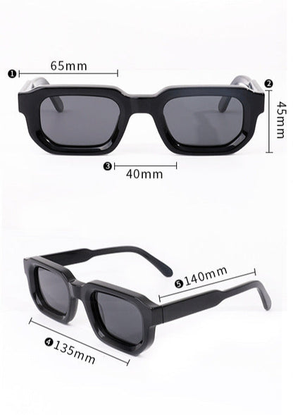 Retro Square Wide Polarized Sunglasses