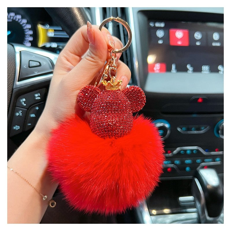 Diamond Bear Fur Keychain