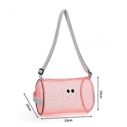 Solid Color Large Capacity Mesh Shoulder Bags