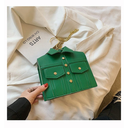 Plain One Shoulder Crossbody Chain Bag