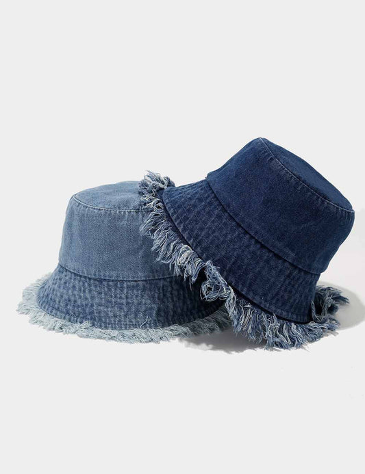 Stylish Washed Distressed Denim Bucket Hat