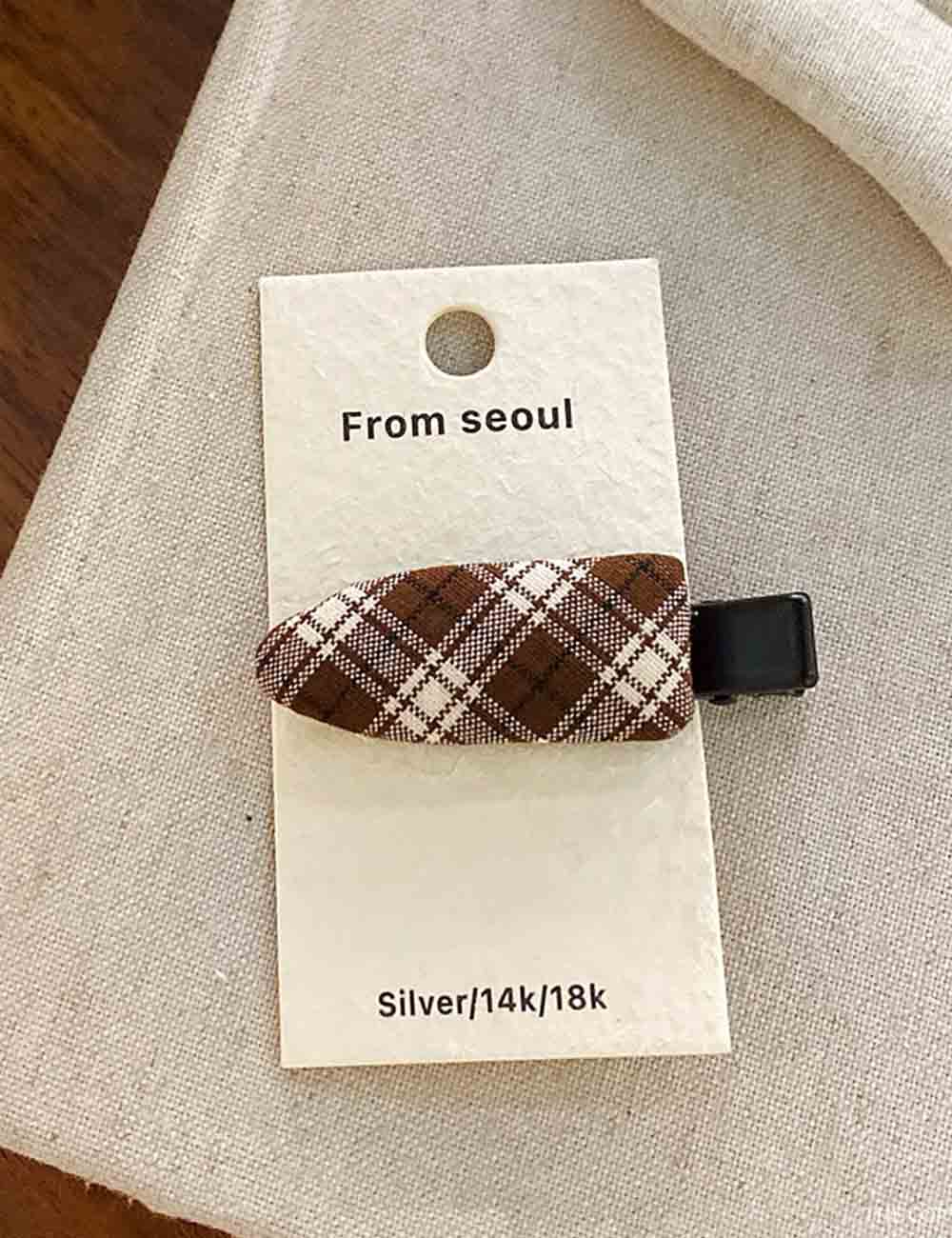 Color Block Geometric Plaid Hair Clip