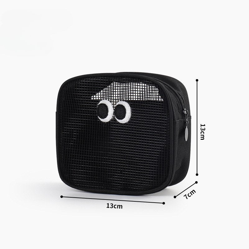 Cute Eyes Portable Mesh Cosmetic Bags