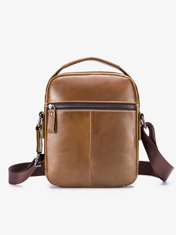 Solid Multi-layer Pocket Casual Crossbody Bag