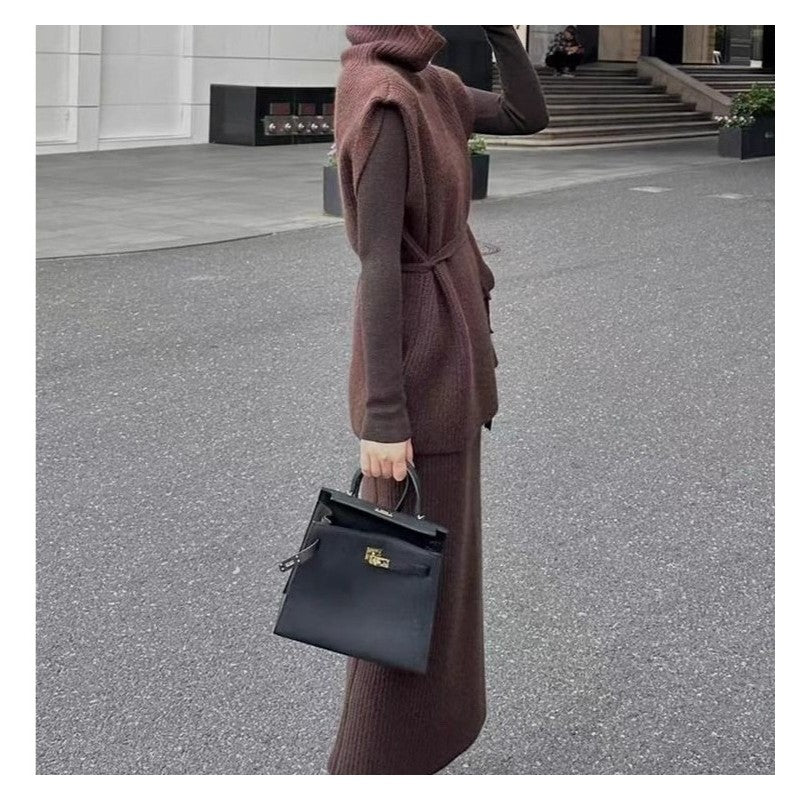 Elegant Sweater Three Piece Set