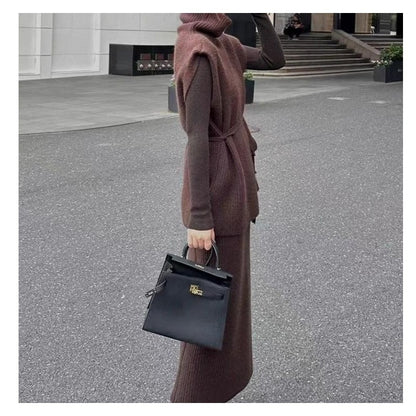 Elegant Sweater Three Piece Set