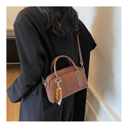 Vintage Crossbody Satchel With Charm