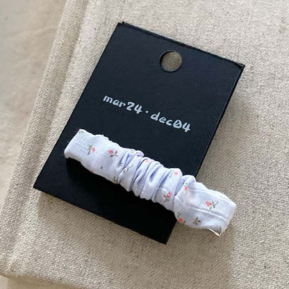 Cute Floral Print Geometric Hair Clips